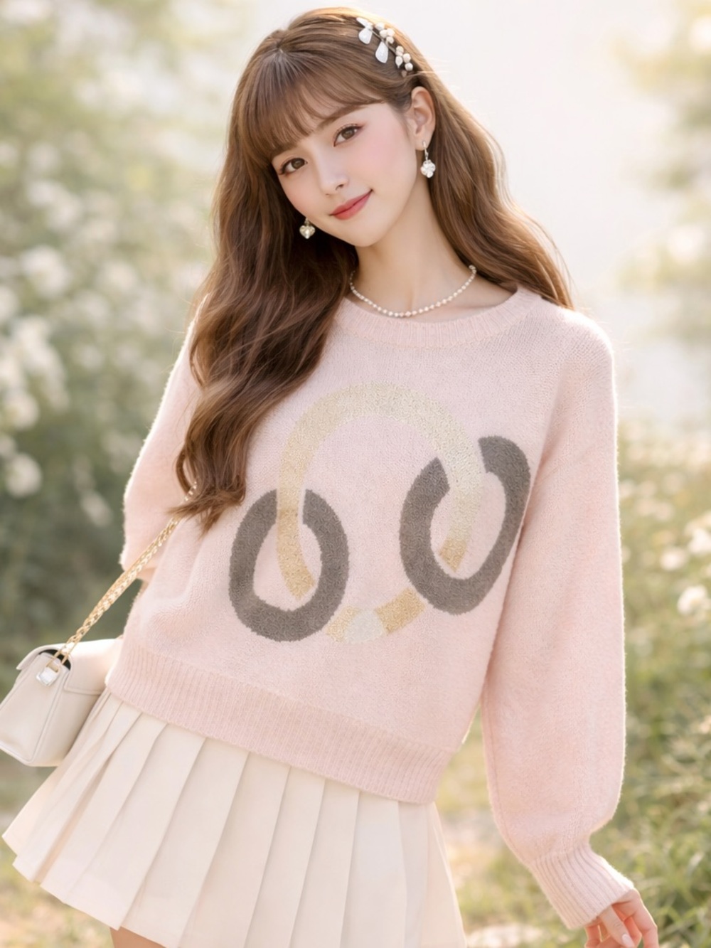 Vtg 80s Richard‎ & Co Pink Lambswool Angora Sweater Sm Soft Girl Quiet Luxury